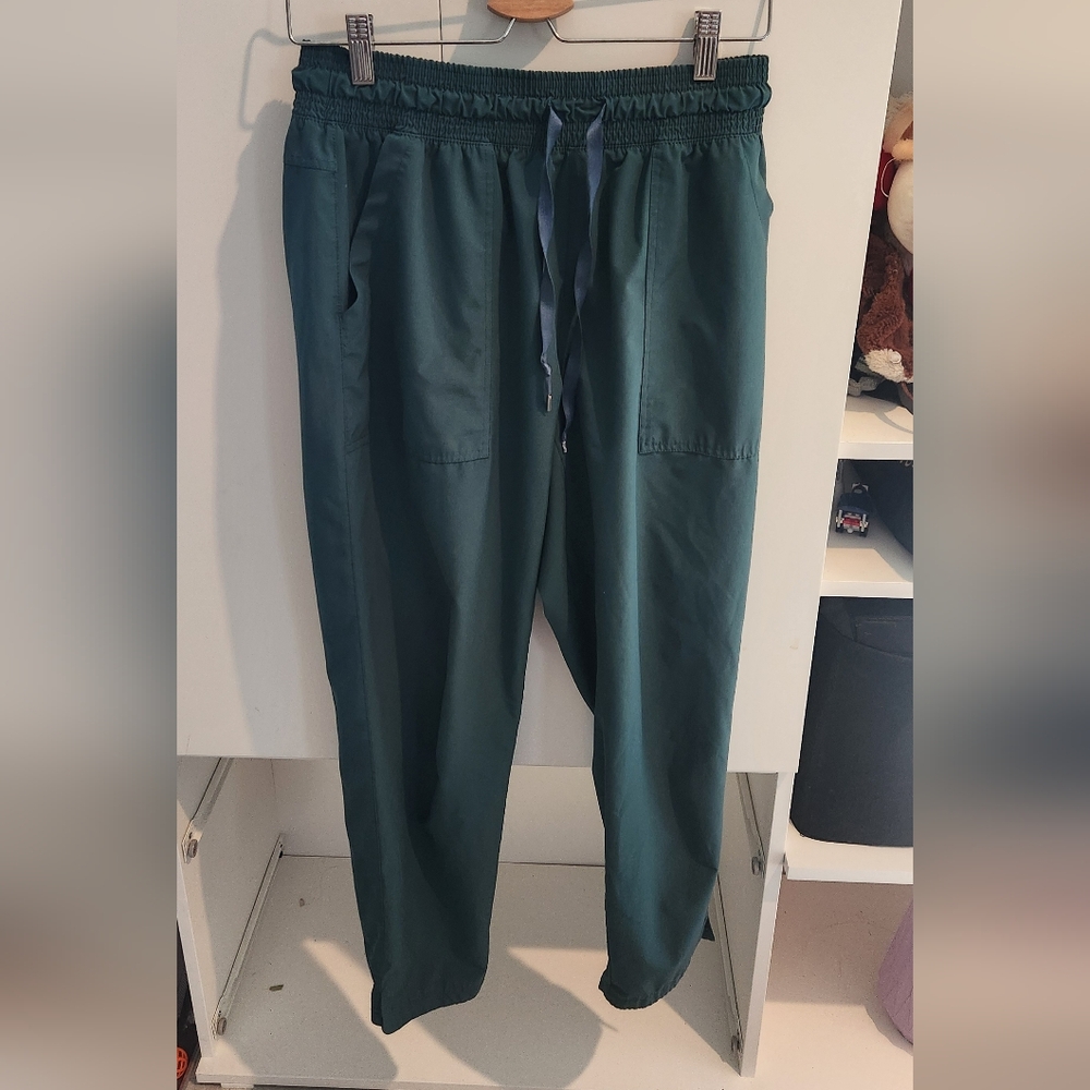 Womens Green Pants Athletic Material